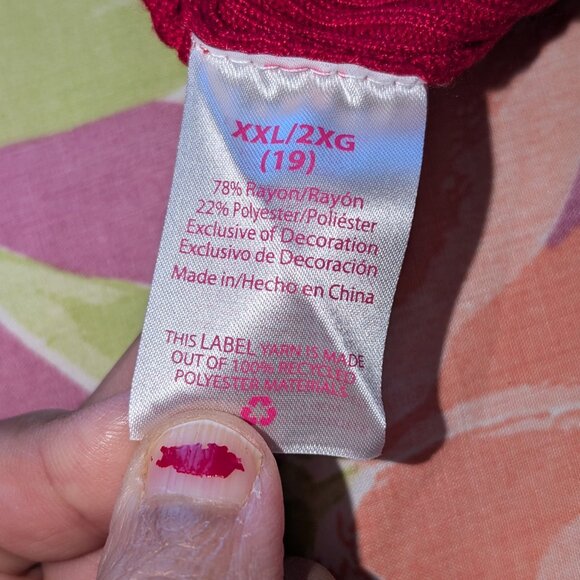 NWT No Boundaries Red Long Sweater Long Sleeve Junior XXL 19 (Women Medium) - Picture 7 of 12